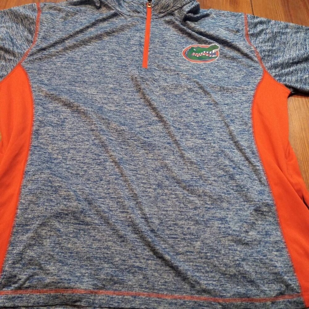 Russell Men's XL Florida Gator 1/4 Zip Long Sleeve Pull Over